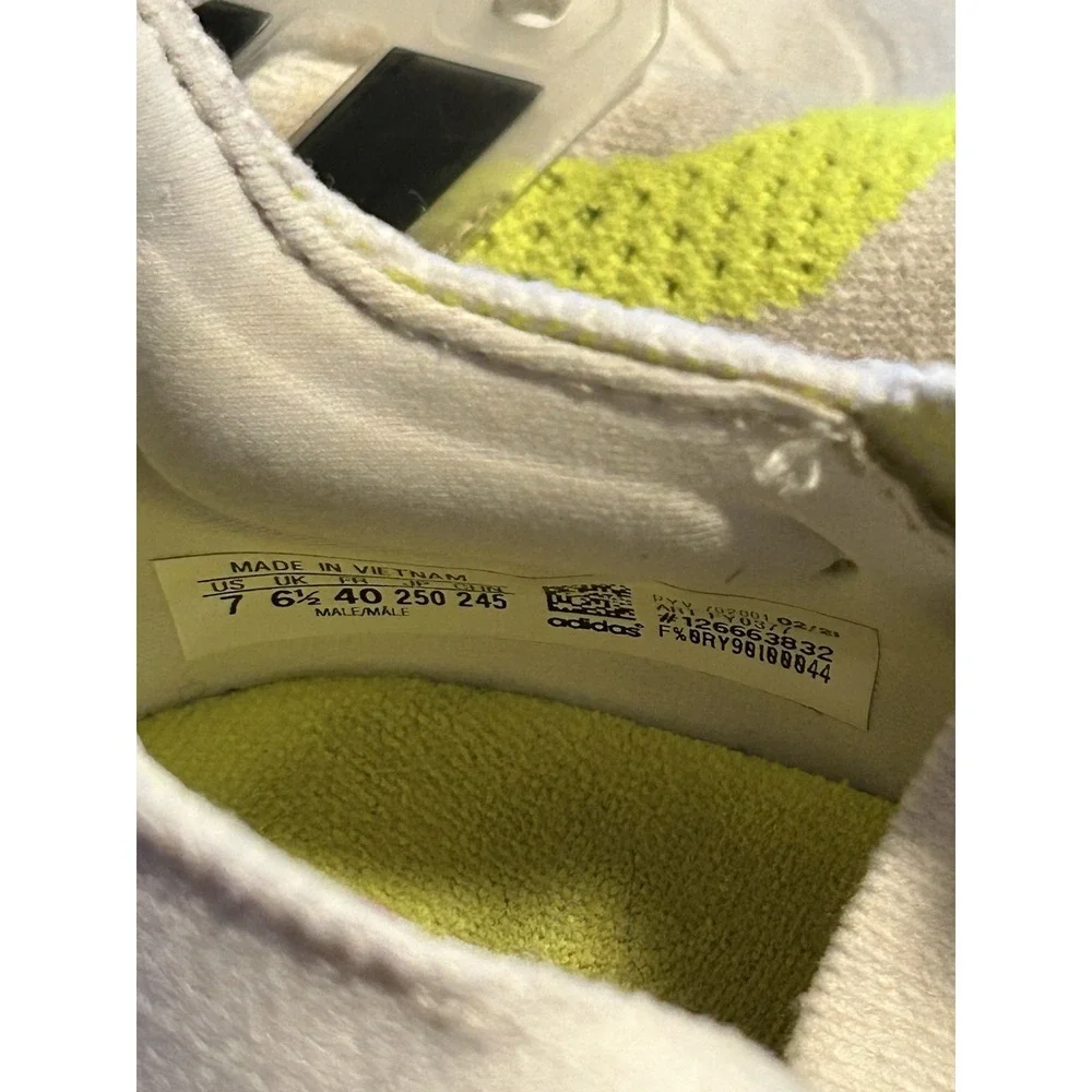 Adidas Ultra Boost 21 White Solar Yellow Men's Size 7‎ Shoes FY0377